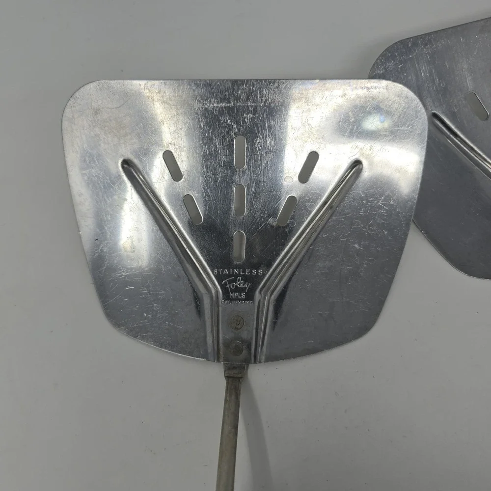 Vintage Foley Stainless Steel Spatula Curved Slotted Flipper 5.25
